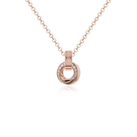 Marmara Sterling Trinity Necklace Rose Gold-plated