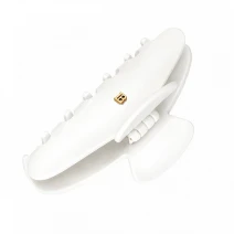 BALMAIN Cellulose Acetate Pince à Cheveux Large White
