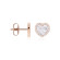 MARMARA STERLING 925 Silver Mop Heart Earrings, Rose Gold