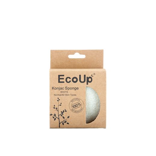 BAMBOO-UP Konjac Face Sponge, White