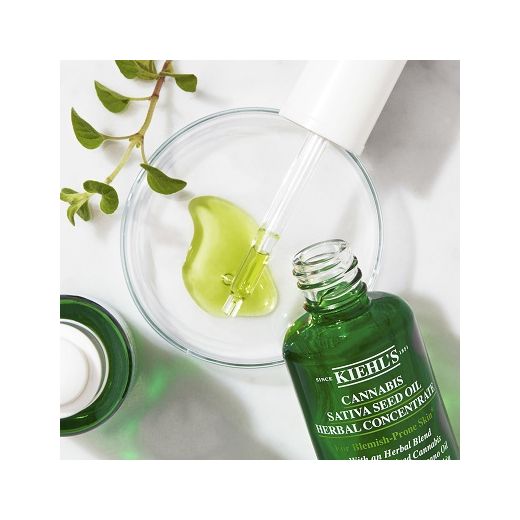 Kiehl's Cannabis Sativa Seed Oil Herbal Concentrate Face Oil  (Nomierinoša sejas eļļa problemāt