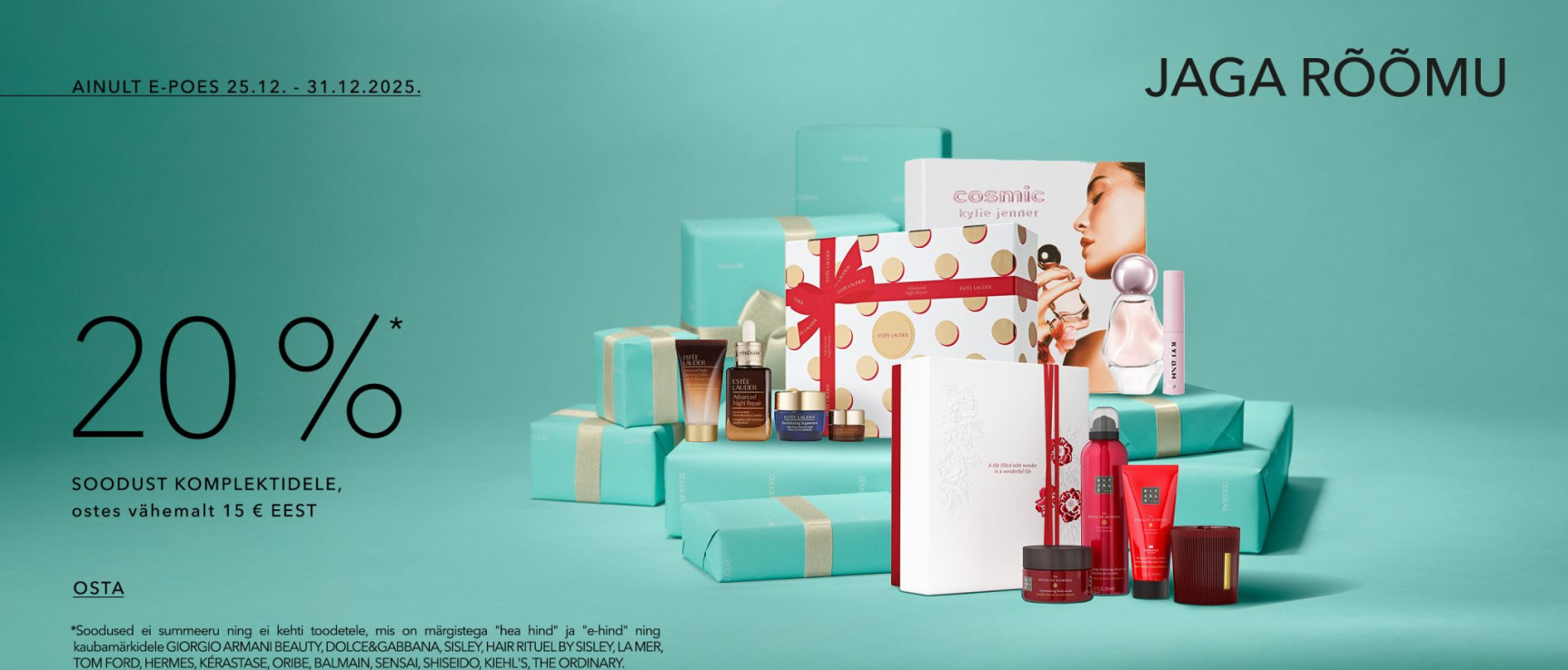 -20%* komplektidele, ostes vähemalt 15 € eest