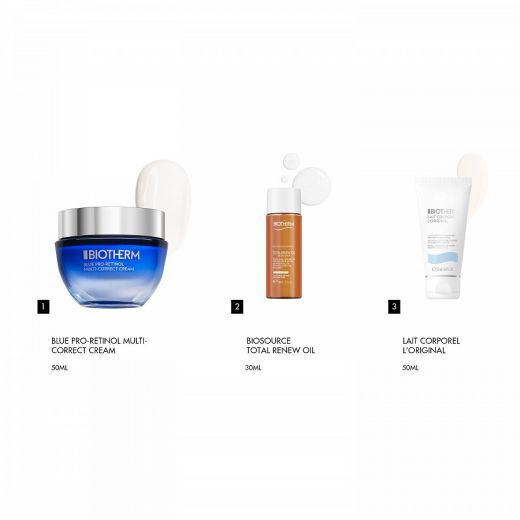 BIOTHERM Skincare Gift Set With Blue Pro-Retinol Multi-Correct Cream 