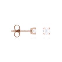 Marmara Sterling Small Crown Stud Earrings Rose Gold-plated