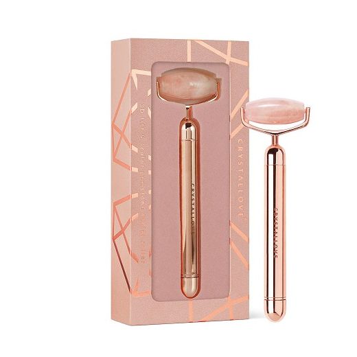 Crystallove Vibrating Rose Quartz Roller  