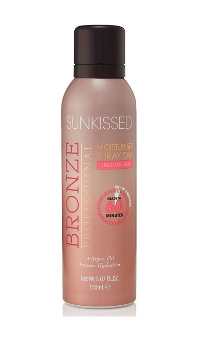 sunkissed bronze professional moisturiser spray tan